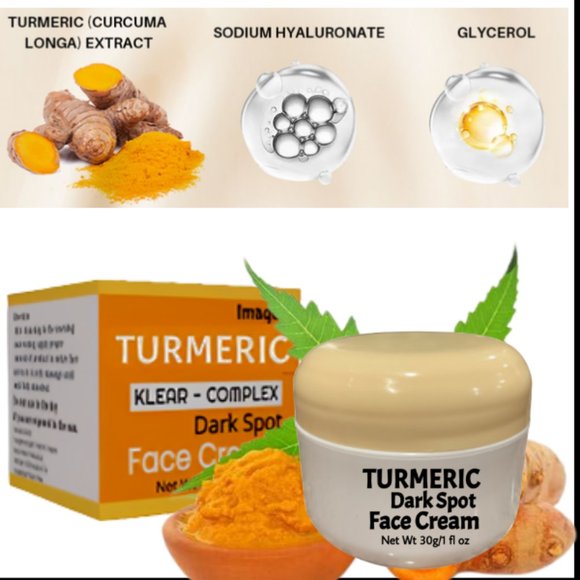 Turmeric Dark Spot Cream Lemon Skin Glow Brightening Fade Cream Acne Spot… - Picture 2 of 4